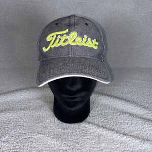 Titleist Adjustable Strapback Neon Yellow Embroidery Linen Blend